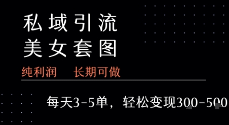私域卖套图每天3-5单   每单利润99-2张+_微雨项目网