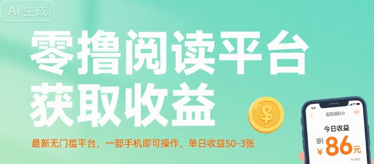 零撸阅读平台获取收益，最新无门槛平台，一部手机即可操作，单日收益50-3张【揭秘】_微雨项目网