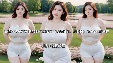 微胖女孩舞蹈AI视频制作提示词（含绘图词、视频词） 跳舞+视频教程_微雨项目网