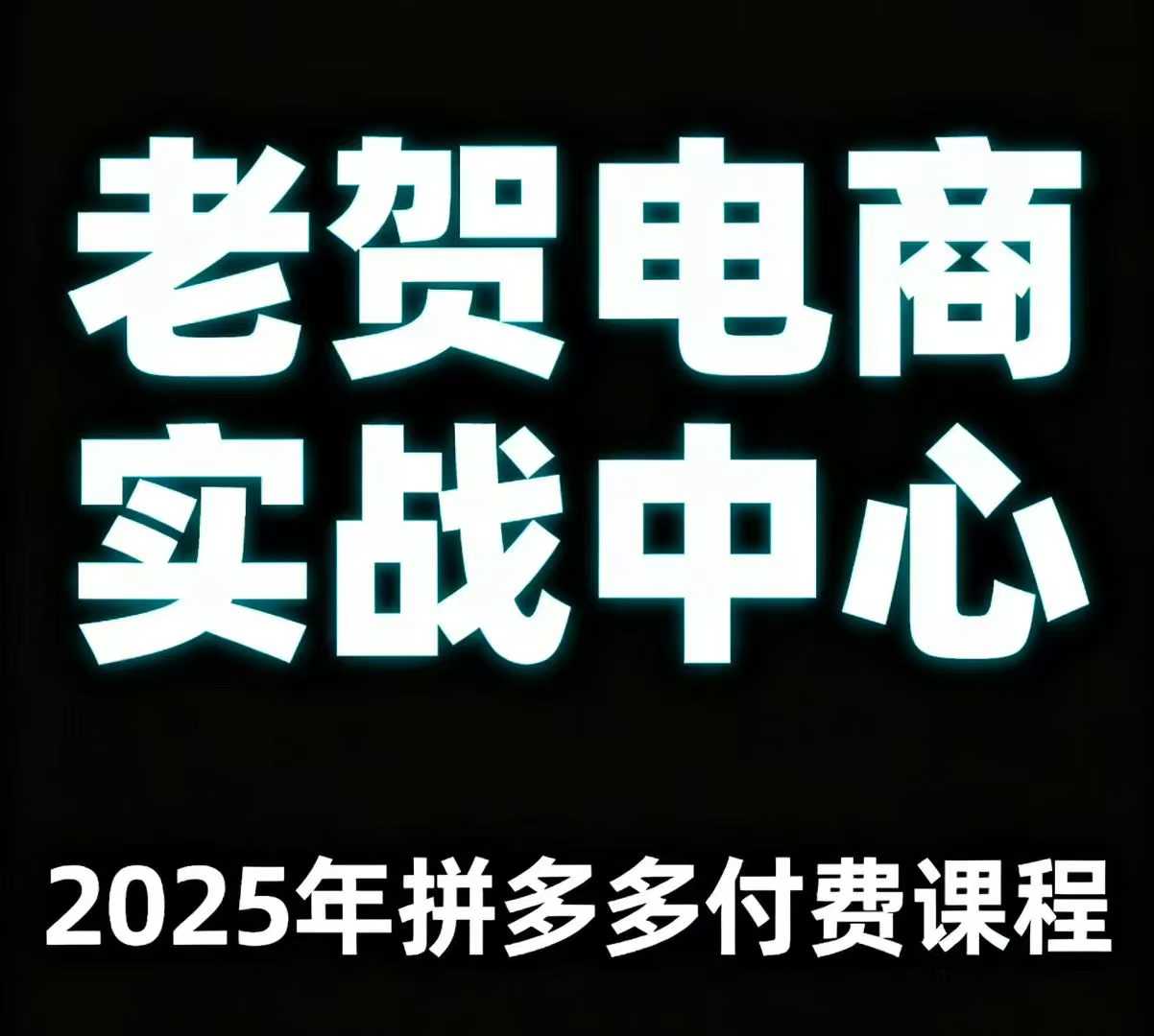 老贺电商2025年拼多多付费课程，用通俗易懂的方法告诉你多多怎么玩_微雨项目网