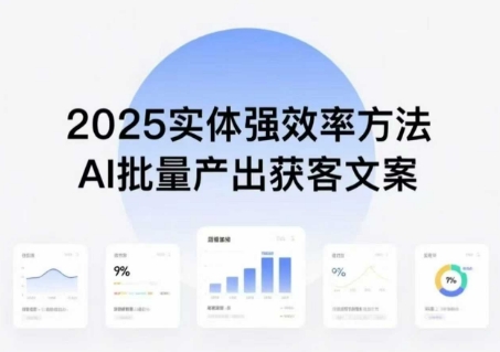 实体强效率方法：AI批量产出获客文案，2025年普通人拥抱AI，实现实体创收_微雨项目网