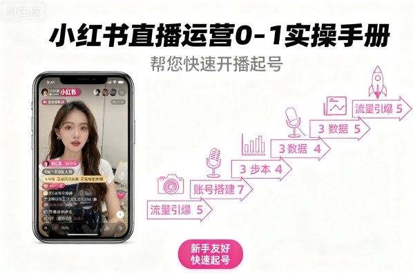 小红书直播运营0-1实操手册，帮您快速开播起号_微雨项目网