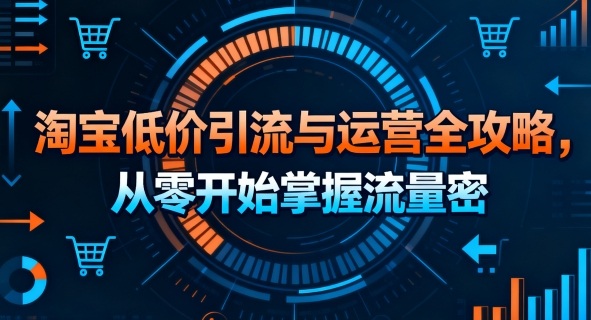 淘宝低价引流与运营全攻略，从零开始掌握流量密码_微雨项目网