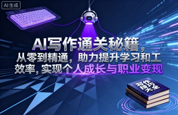 AI写作通关秘籍，从零到精通，助力提升学习和工作效率，实现个人成长与职业变现_微雨项目网