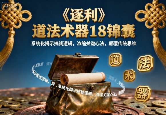 《逐利》道法术器18锦囊，系统化揭示搞钱逻辑，浓缩关键心法，颠覆传统思维_微雨项目网