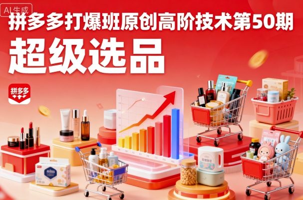 拼多多打爆班原创高阶技术第50期，超级选品_微雨项目网
