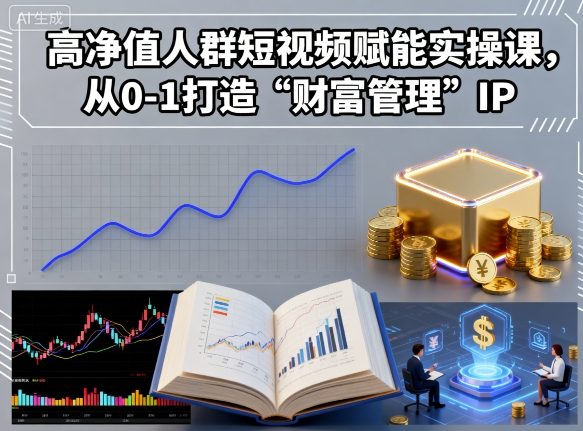 高净值人群短视频赋能实操课，从0-1打造“财富管理”IP_微雨项目网