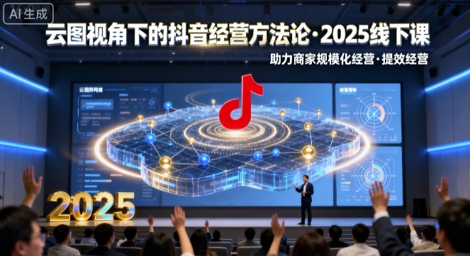 云图视角下的抖音经营方法论，2025线下课，助力商家规模化经营，提效经营（录音+字幕）_微雨项目网