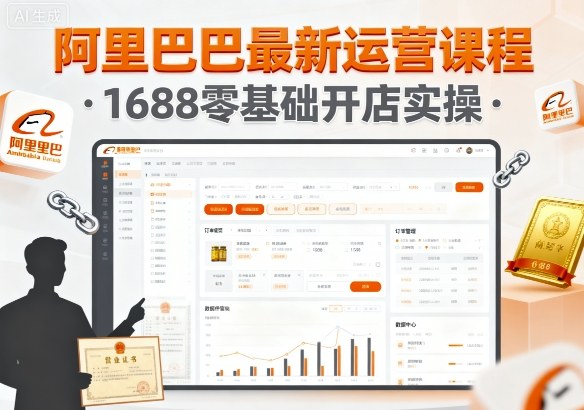 阿里巴巴最新运营课程，1688零基础开店实操_微雨项目网
