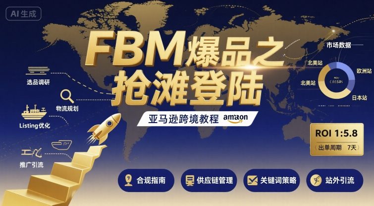 FBM爆品之抢滩登陆-亚马逊跨境教程_微雨项目网