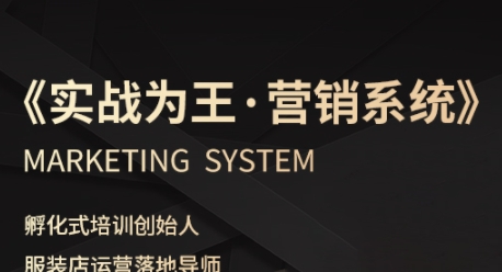 服装老板必修课《实战为王-营销系统》实现业绩被动式增长_微雨项目网