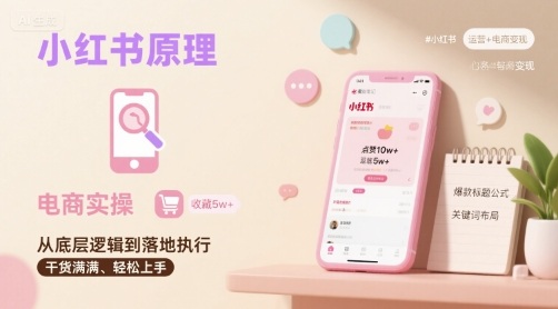 小红书原理以及详细实操流程，小红书电商教程_微雨项目网