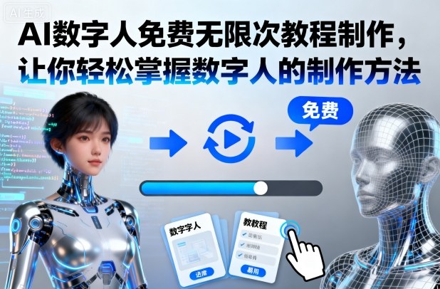 AI数字人免费无限次教程制作，让你轻松掌握数字人的制作方法_微雨项目网