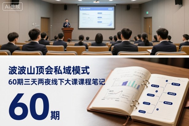 波波山顶会私域模式60期三天两夜线下大课课程笔记（文档）_微雨项目网