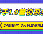 猎手1.0营销系统,从0到1,营销实战课,24路转化秘诀3天销量暴增20倍_微雨项目网