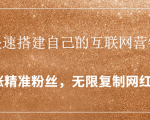 封神学员特训营：快速搭建自己的互联网营销系统，疯狂涨精准粉丝，无限复制网红流量_微雨项目网