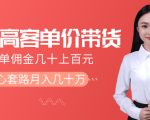 抖音高单价带货项目,一单佣金几十上百元,核心套路月入几十万(共3节)_微雨项目网