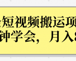 操作性非常强的头条号短视频搬运项目,3分钟学会,轻松月入8000+_微雨项目网