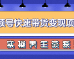 柚子视频号带货实操变现项目，零基础操作养身茶月入10000+_微雨项目网