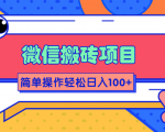 微信搬砖项目，简单几步操作即可轻松日入100+【批量操作赚更多】_微雨项目网