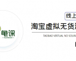 龟课·淘宝虚拟无货源电商5期,全程直播 现场实操,一步步教你轻松实现躺赚_微雨项目网