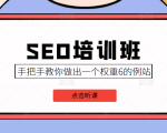 SEO培训班课程，手把手教你做出一个权重6的例站，价值8000元_微雨项目网
