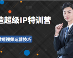 超级IP特训营:表演表达、高效输出优质短视频运营技巧,价值999元_微雨项目网