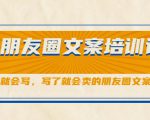 朋友圈文案培训课，听了就会写，写了就会卖的朋友圈文案课_微雨项目网
