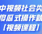 抖音中视频社会类玩法，傻瓜式操作就能赚钱【视频课程】_微雨项目网