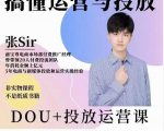张sir的dou+投放运营课：搞懂运营与投放，全面提升账号的流量运营效率_微雨项目网
