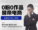 猴帝电商直播起号课，零粉零作品开播底层逻辑，直播五天打爆广场流量_微雨项目网