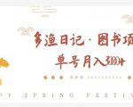多渔日记·图书项目，无货源图书模式，纯搬运，单号月入4000+_微雨项目网