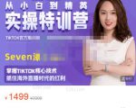 Seven漆:国内&TIKTOK短视频直播训练营，全球直播带货的风口赶紧乘风掘金_微雨项目网