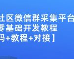 外面卖1000的人脉社区微信群采集平台小白0基础开发教程【源码+教程+对接】_微雨项目网