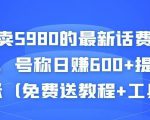 外面卖5980的最新话费代充项目，号称日赚600+提现秒到账（免费送教程+工具）_微雨项目网