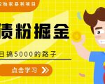 全网2022独家暴利项目，负债粉掘金，日搞5000的路子_微雨项目网