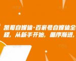 凯哥自媒体·百家号自媒体全套实战赚钱教程，从新手开始，循序渐进，系统的讲解_微雨项目网
