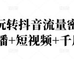 2022玩转抖音流量密码，(直播+短视频+千川)_微雨项目网