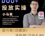 小马哥-Dou+投放实操课,抖加投放,随心推,付费起号逻辑,打破低播放转化_微雨项目网