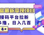 东方财富最新变现项目，利用接码平台拉新，多号多撸，日入几百无压力_微雨项目网