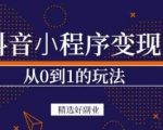 商梦网校-抖音小程序一个能日入300+的副业项目，变现、起号、素材、剪辑_微雨项目网