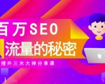 SEO实操培训:玩转百万SEO流量,助力站长快速提升流量(搜外三木大神分享课)_微雨项目网