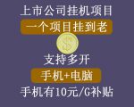 正规挂机项目,支持手机电脑一起挂,支持虚拟机多开,可以挂到老_微雨项目网