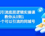同城引流底层逻辑实操课，教你从0到1做一个可以引流的同城号（价值4980）_微雨项目网
