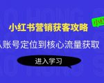 小红书营销获客攻略：从账号定位到核心流量获取，爆款笔记打造_微雨项目网