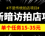 最新暗访拍店信息差项目，单个任务15-35元（不是传统拍店项目）_微雨项目网