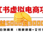 小红书虚拟电商项目：从小白到精英 月收益5000到30000 (视频课程+交付手册)_微雨项目网