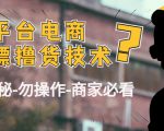 外面收费2980的全平台电商白嫖撸货技术(仅揭秘勿操作-商家防范必看)_微雨项目网