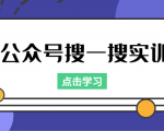 公众号搜一搜实训，收录与恢复收录、 排名优化黑科技，附送工具（价值998元）_微雨项目网