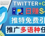 通过Twitter推广CPA Leads，日赚46.01美元 - 免费的CPA联盟推广模式_微雨项目网